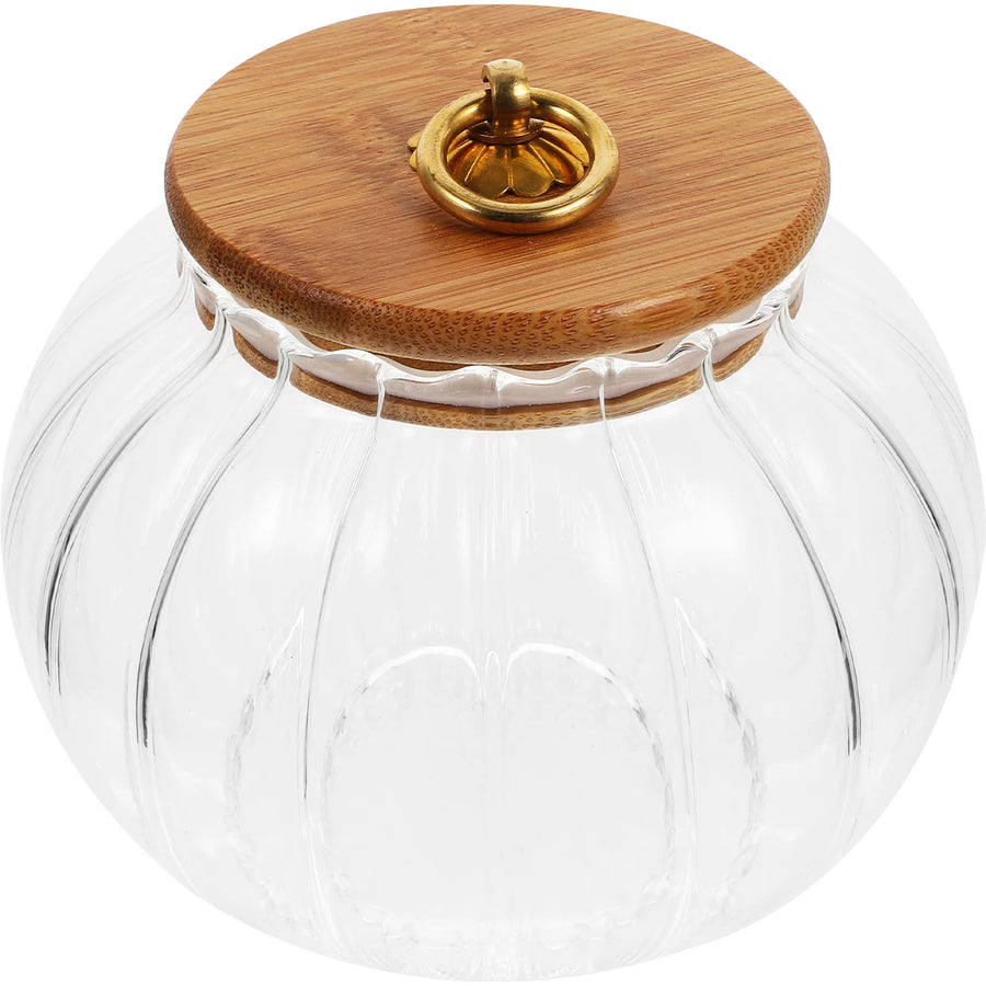 Pumpkin Shape Glass Storage Jar