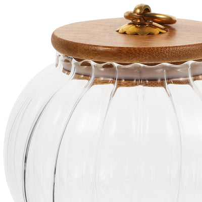 Pumpkin Shape Glass Storage Jar