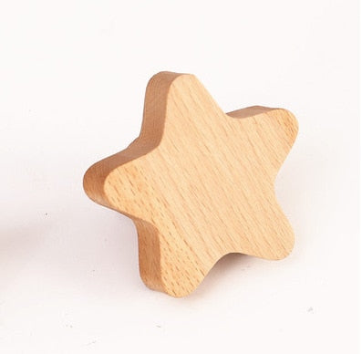 Wooden Star or Moon Wall Hanger Hook