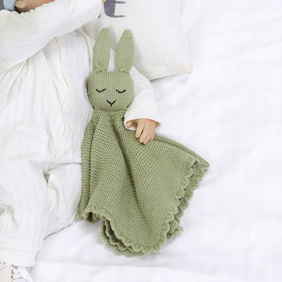 Knitted Rabbit Baby Comforter