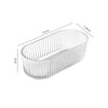 Reeded Glass Serving Dish