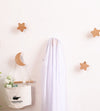 Wooden Star or Moon Wall Hanger Hook