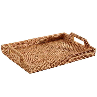 Natural Handwoven Wicker Rattan Tray