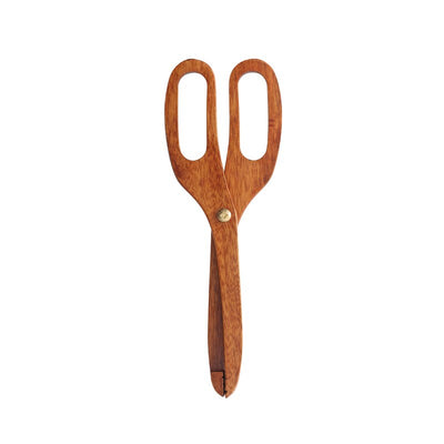 Wooden Kitchen Tongs/Salad Scissors - Set of 2