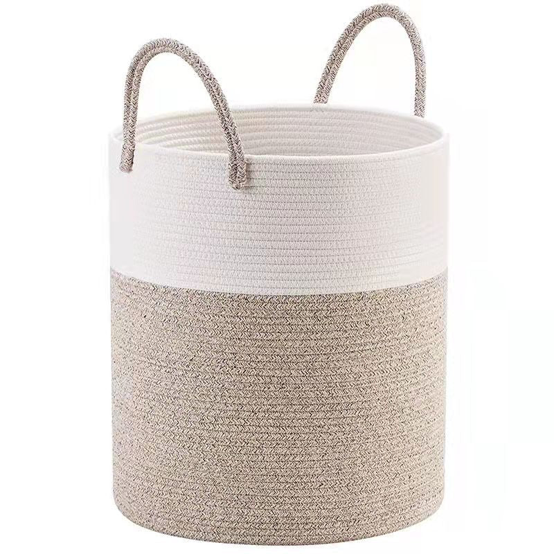 Cotton Woven Storage Laundry Basket