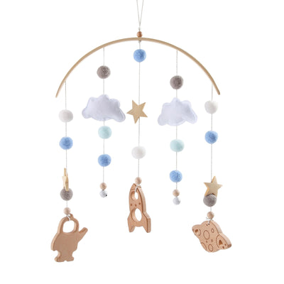 Wooden Baby Cot Hanging Mobile - Various Styles (Bracket Sold Separately)