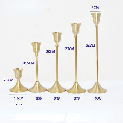 Brushed Gold or Black Candle Stick Holders